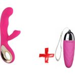 Rosyland G-Spot ve Klitoris Uyarıcı 10 Titreşim Modlu Vibratör +Mini Titreşimli Vibratör