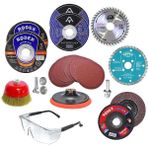 Rota Style Spiral Avuç Içi Taşlama Makinesi Matkap Seti 115 mm (100 Parça)
