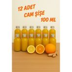 Rotanev 12 Adet Şeffaf Cam Shot Şişesi Sızdırmaz Gümüş Metal Kapaklı Kolonya Koku Süs Çok Amaçlı Şişe 100 ML