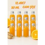 Rotanev 12 Adet Şeffaf Cam Shot Şişesi Sızdırmaz Gümüş Metal Kapaklı Kolonya Koku Süs Çok Amaçlı Şişe 30ml