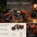 Rotastrek El Yapımı Metal Motosiklet Maketi Klasik Vintage Motor Modeli ve Dekoratif Ev Ofis Objesi