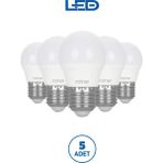 ROTHER RTL09101-5 Rother G45 LED Ampul 6W E27 470 Lümen 6000K Beyaz Işık Enerji Tasarruflu Ampul 5 Adet