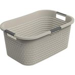 Rotho Country Çamaşır Sepeti 40 l, Plastik (PP) BPA içermez, kapuçino 40 l