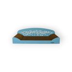 Rotipet Sloffy Karton Kedi Tırmalama Koltuğu – Çift Katlı, 4 Yüzey Kullanım, 68x25x20 cm (Bebek Mavisi)