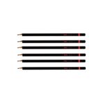 Rotring 2B Sınav Kalemi 6'lı Set Siyah 7.5 cm Uzunlukta 6 Adet