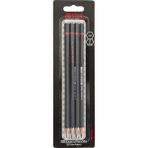 Rotring 2B Sınav Kalemi Setli 4'lü 0,28 mm Uç Boyutu Standart Renkli Deri Gövde