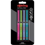 Rotring Fineliner, İnce Keçe Uçlu Kalem 0.4 Mm, 4'Lü Paket, Renkler