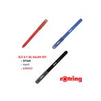 Rotring Jel Kalem 0.7 mm 3 Renk 3lü Set Siyah Mavi Kırmızı