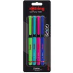Rotring Liner Fineliner Canli Renk Kece Uclu Kalem 4 Renk