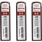 Rotrıng Min 05 2b Hi-Polymer 3 Adet - Siyah - Kalem Ucu - Uç Kalınlığı
