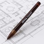 Rotring Rapido Kalemi Isograph 0.50 mm Teknik Çizim Kalemi (1 Adet) - Siyah