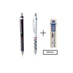 Rotring Tikky Versatil Uçlu Kalem 0.7 Set Bordo-beyaz Ve Faber Castell Grip Min 0.7 2b 120`li - Okul Seti