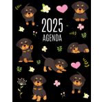 Rottweiler Agenda 2025: Diario Settimanale per Organizzare Giorni Occupati | Pianificatore Giornaliera 2025 con un Cane