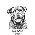 Rottweiler Drawing Cover Notebook/Journal/Diary: 5 x 8" 120 lined pages for Everyday Thoughts