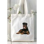 Rottweiler Köpek Baskılı Bez Çanta Omuz Çantası Kişiye Özel Model 10