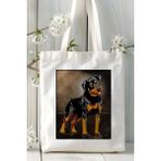 Rottweiler Köpek Baskılı Bez Çanta Omuz Çantası Kişiye Özel Model