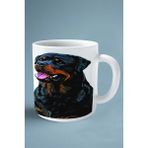 Rottweiler Köpek Isimli Kişiye Özel Baskılı Kupa Bardak Canlı