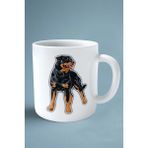 Rottweiler Köpek Isimli Kişiye Özel Baskılı Kupa Bardak Dil Çıkarma