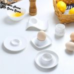 Round-S 2 Adet Yumurta Seramik Standı Tutucular Basit Porselen Standlar Raflar Ekran Tutucu Konteyner Bardak Yumurta Haşlanmış Servis Tepsisi Tabağı Bardaklar (Yurt Dışından) - Egg Dividers - Renkli