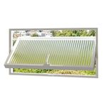 Round Shed Pencere Dikdörtgen Havalandırmalı Gizlilik Zımpara Penceresi, 360° Dönebilen Alüminyum Alaşımlı Temperli Cam Döner Çerçeve, Mutfak, Banyo, Garaj için Kullanılır (Changhong Cam, 70 x 50 cm)