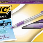Round Stic Grip Xtra Comfort Ballpoint Pen, Purple Ink, 1.2mm, Medium, Dozen