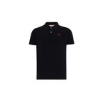 Routefield Patriot Dar Kalıp Düz Siyah Erkek Polo T-shirt