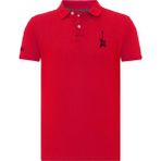 Routefield RFPUNK23 Punk Bordo Polo Erkek T-shirt
