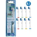 Rovexa 3D Maxcare - 3 Boyutlu Temiizlik Oral B Şarjlı Diş Fırçası Yedek Başlığı - 8li Paket