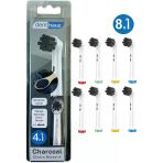 Rovexa Charcoal - Aktif Karbon Ekstra Beyazlık Oral B Şarjlı Diş Fırçası Yedek Başlığı - 8'Li Yedek Başlık