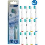 Rovexa Comfy - Klasik Yumuşak Oral B Şarjlı Diş Fırçası Yedek Başlığı - 12li Paket