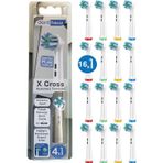 Rovexa X Cross - Çapraz Açılı Kusursuz Temizlik Oral B Şarjlı Diş Fırçası Yedek Başlığı- 16'Lı Yedek Başlık