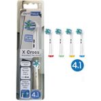 Rovexa x Cross - Çapraz Açılı Kusursuz Temizlik Oral B Şarjlı Diş Fırçası Yedek Başlığı - 4lü Paket