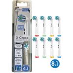 Rovexa x Cross - Çapraz Açılı Kusursuz Temizlik Oral B Şarjlı Diş Fırçası Yedek Başlığı - 8li Paket