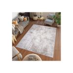 Rovigo Dijital Baskı Yıkanabilir Kaymaz Taban Salon Halısı Ve Yolluk Lna0719, Krem Rengi, 100 x 150