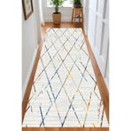 Rovigo Dijital Baskı Yıkanabilir Kaymaz Taban Salon Halısı Ve Yolluk RV001-FNL229, Krem Rengi, 50 x 80