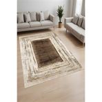 Rovigo Dijital Baskı Yıkanabilir Kaymaz Taban Salon Halısı Ve Yolluk RV004-FNL253, Kahverengi, 160 x 230