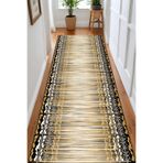 Rovigo Dijital Baskı Yıkanabilir Kaymaz Taban Salon Halısı Ve Yolluk RV051-FNL324, Sarı, 80 x 300