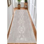 Rovigo Dijital Baskı Yıkanabilir Kaymaz Taban Salon Halısı Ve Yolluk RV063-FNL336, Bej, 160 x 230