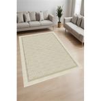 Rovigo Dijital Baskı Yıkanabilir Kaymaz Taban Salon Halısı Ve Yolluk RV071-FNL344, Bej, 120 x 160