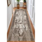 Rovigo Dijital Baskı Yıkanabilir Kaymaz Taban Salon Halısı Ve Yolluk RV078-FNL352, Kahverengi, 80 x 150