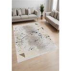 Rovigo Dijital Baskı Yıkanabilir Kaymaz Taban Salon Halısı Ve Yolluk RV080-FNL364, Bej, 80 x 200