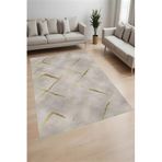Rovigo Dijital Baskı Yıkanabilir Kaymaz Taban Salon Halısı Ve Yolluk RV087-FNL374, Bej, 100 x 400