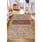 Rovigo Dijital Baskı Yıkanabilir Kaymaz Taban Salon Halısı Ve Yolluk RV093-FNL380, Kahverengi, 100 x 150