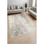 Rovigo Dijital Baskı Yıkanabilir Kaymaz Taban Salon Halısı Ve Yolluk RV094-FNL381, Bej, 100 x 400