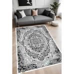 Rovigo Dijital Baskı Yıkanabilir Kaymaz Taban Salon Halısı Ve Yolluk RV109-FNL415, Siyah, 80 x 300