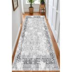 Rovigo Dijital Baskı Yıkanabilir Kaymaz Taban Salon Halısı Ve Yolluk RV120-FNL426, Gri, 80 x 150