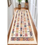 Rovigo Dijital Baskı Yıkanabilir Kaymaz Taban Salon Halısı Ve Yolluk RV133-FNL438, Bej, 100 x 400