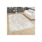 Rovigo Dijital Baskı Yıkanabilir Kaymaz Taban Salon Halısı Ve Yolluk RVG0744, Bej, 50 x 80
