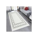 Rovigo Dijital Baskı Yıkanabilir Kaymaz Taban Salon Halısı Ve Yolluk RVG0754, Gri, 80 x 150
