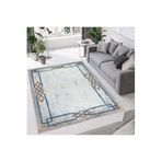 Rovigo Dijital Baskı Yıkanabilir Kaymaz Taban Salon Halısı Ve Yolluk RVG0755, Gri, 80 x 300